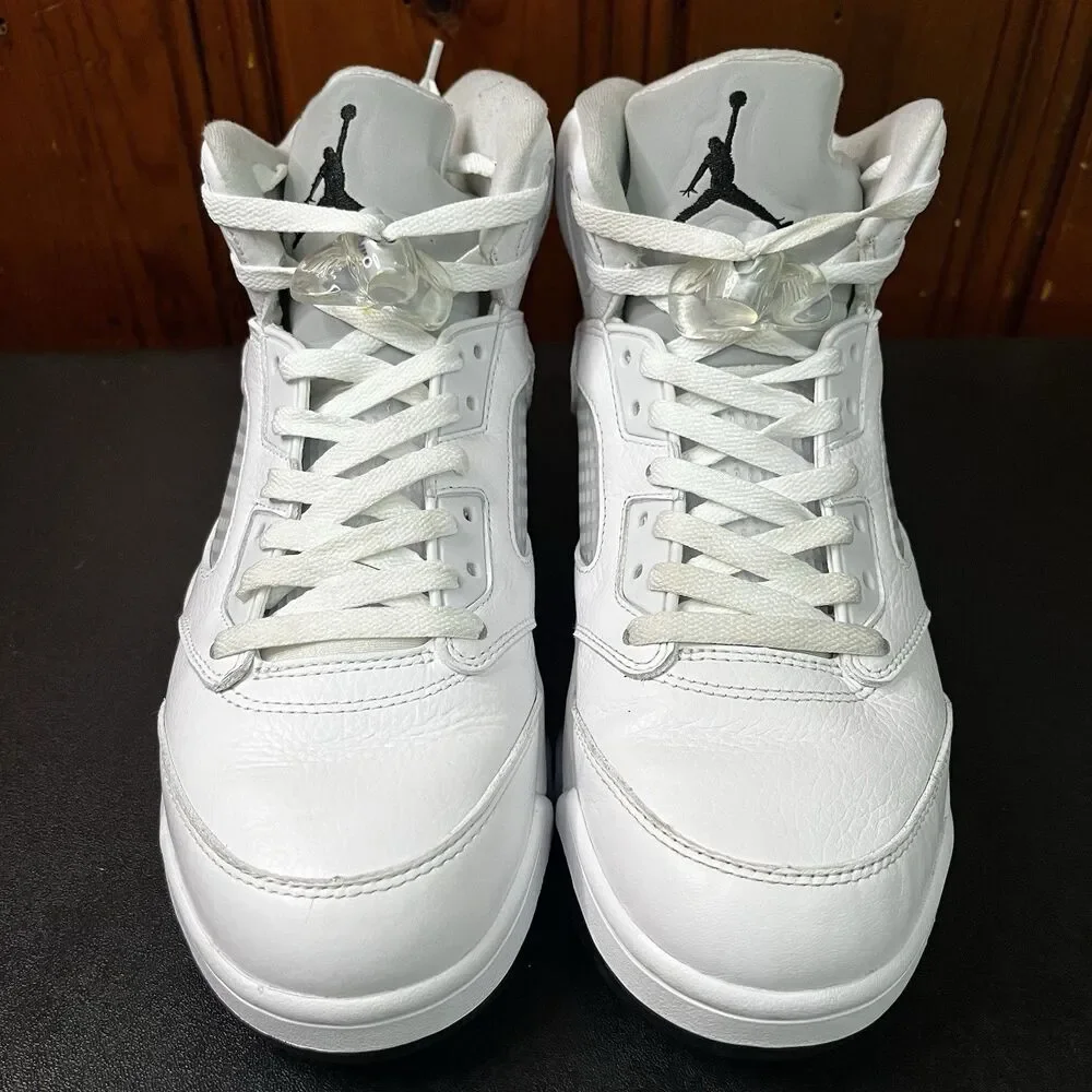 Jordan 5 White Metallic All White Silver 2026 Release Size 10 Men (HQ7978-103)